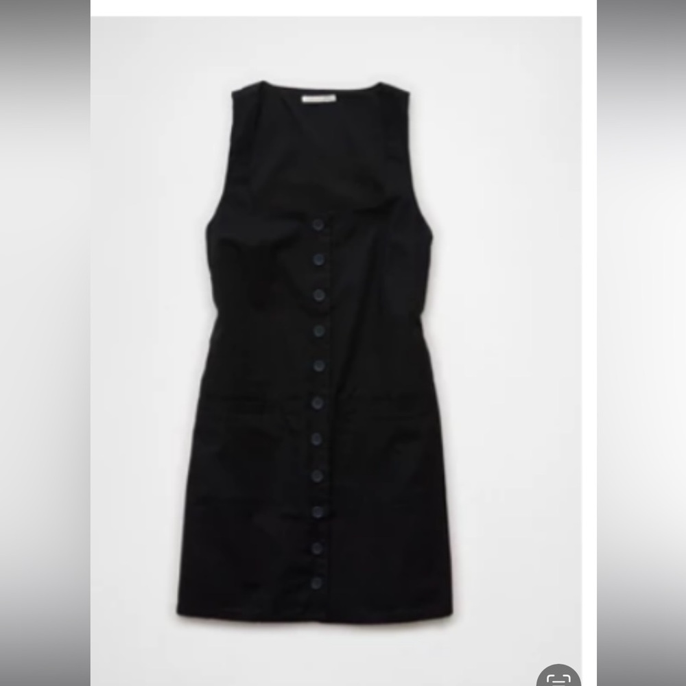 New small American eagle square neck button up dress
